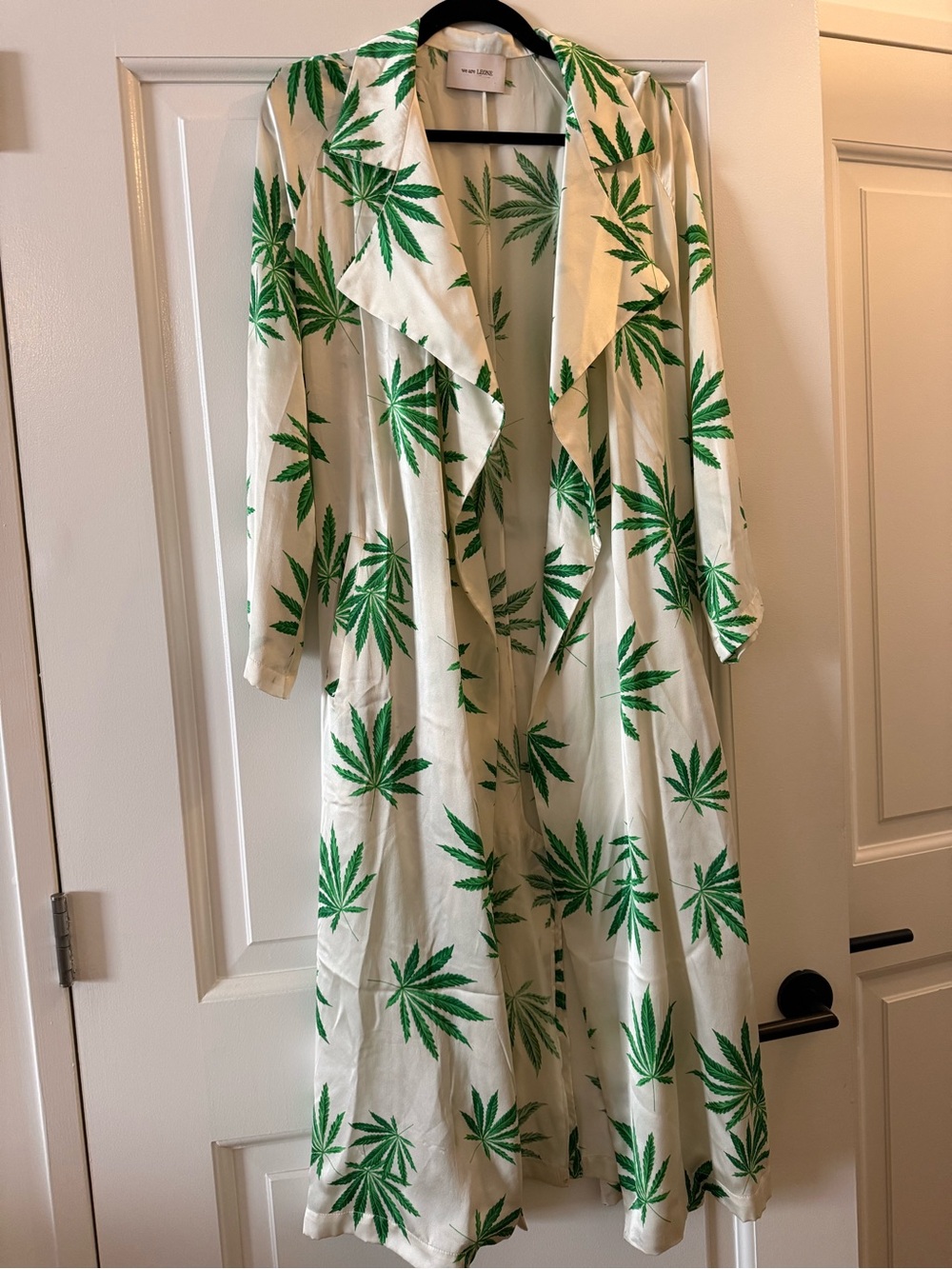 We Are Leone 100% Silk Leaf Trench M/L